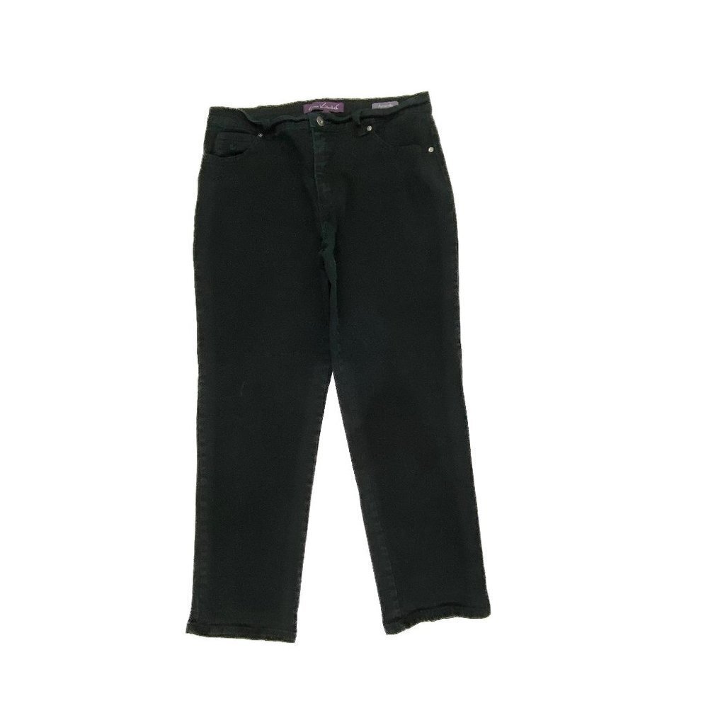 Gloria Vanderbilt Amanda Straight Leg Women's size 14P Black Denim jeans